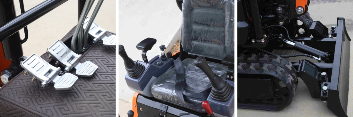 miniexcavadora de 1 tonelada